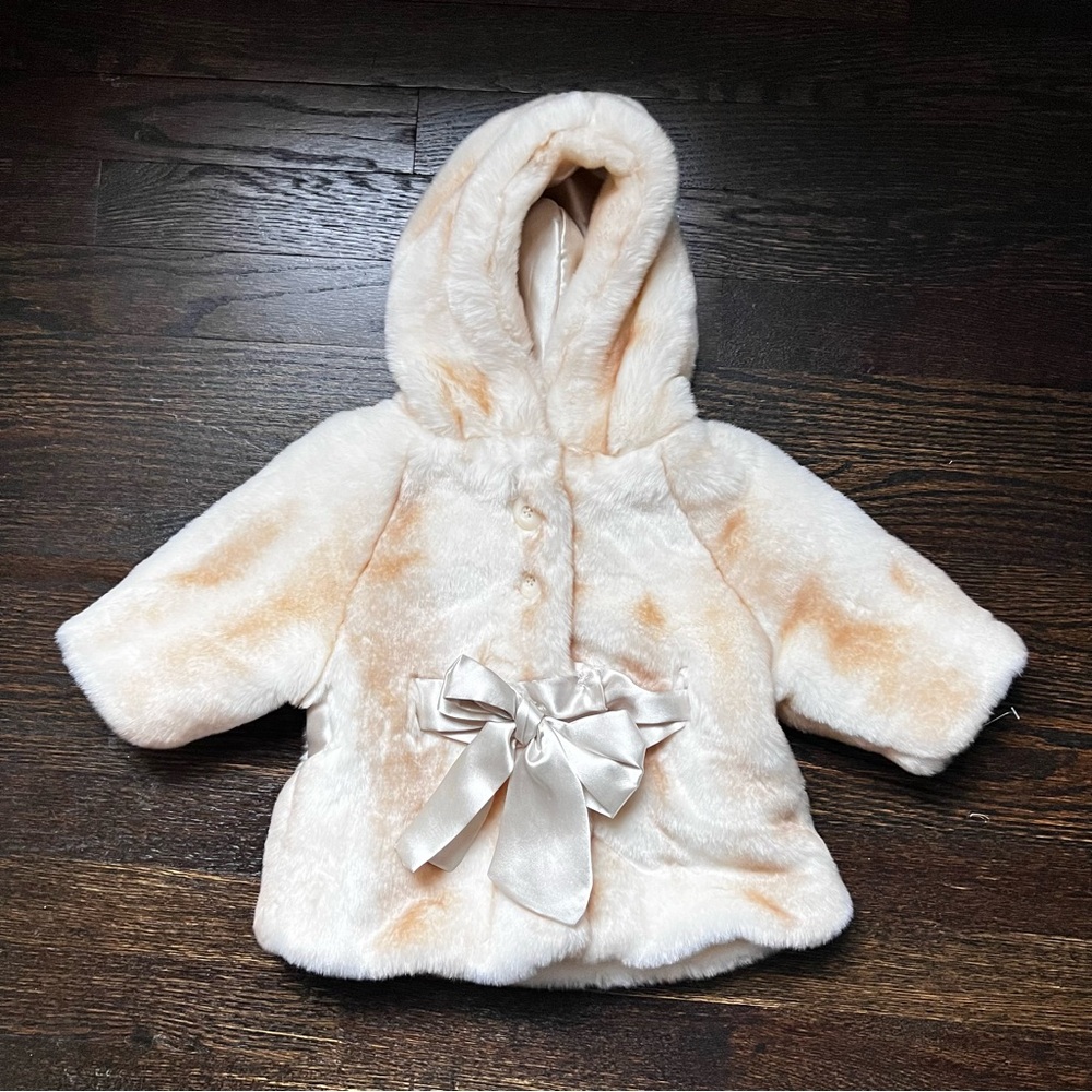 Cozy Cream Faux Fur Kids Jacket